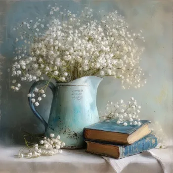 Tablou pe panza imprimat 32x32 cm Gypsophila - Styler imagine