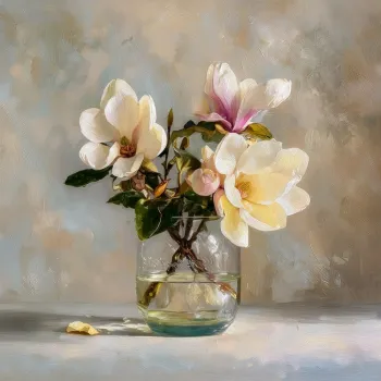 Tablou pe panza imprimat 32x32 cm Magnolias - Styler imagine