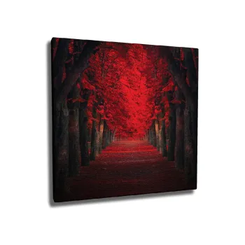 Tablou pe panza Red Trees, 45 x 45 cm imagine