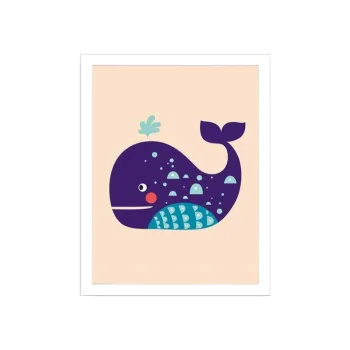 Tablou pentru copii 24x29 cm Whale - Wallity imagine