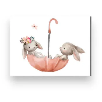 Tablou pentru copii 40x30 cm Bunnies - Wallity imagine