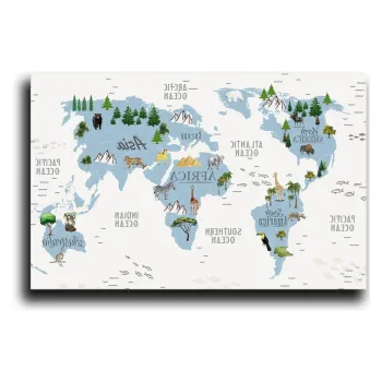 Tablou pentru copii 45x70 cm Map - Wallity imagine