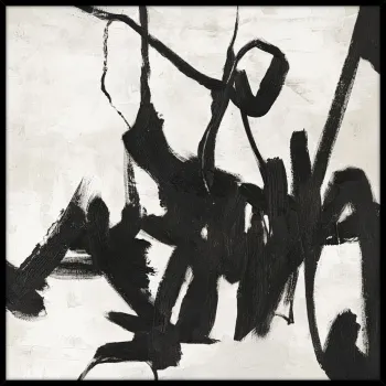 Tablou pictat manual 100x100 cm Playblack 1 - Malerifabrikken imagine