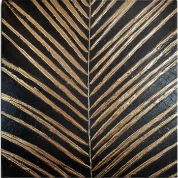 Tablou pictat manual 70x70 cm Palm Leaf - Wallity imagine