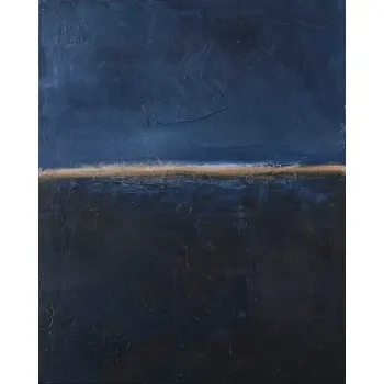 Tablou pictat manual 78x98 cm Edge Blue - Malerifabrikken imagine