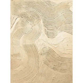 Tablou pictat manual 88x118 cm Metallic Champagne - Malerifabrikken imagine