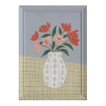Tablou pictat manual cu rama/pe panza 50x70 cm Village - Bizzotto imagine