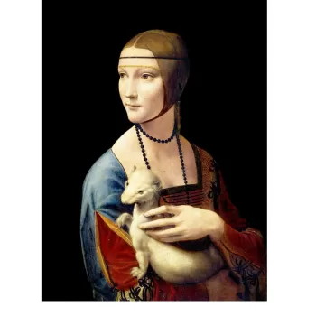 Tablou - reproducere 30x40 cm Lady with an Ermine, Leonardo Da Vinci - Fedkolor imagine