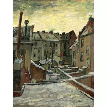 Tablou - reproducere 50x70 cm Houses Seen from the Back, Vincent van Gogh - Fedkolor imagine