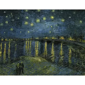 Tablou - reproducere 90x70 cm The Starry Night, Vincent van Gogh - Fedkolor imagine