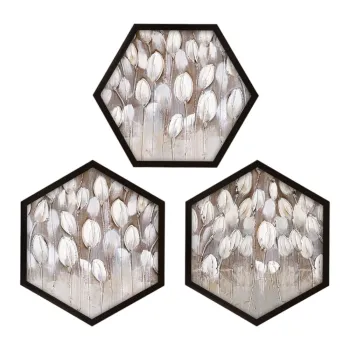 Tablouri 3 buc. 35x35 cm Pentagons - Wallity imagine