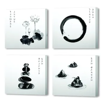 Tablouri 4 buc. 30x30 cm Japanese Zen - Wallity imagine