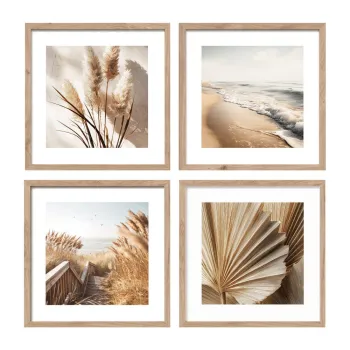 Tablouri cu rama 4 buc. imprimate 30x30 cm Boho Dreams - Styler imagine