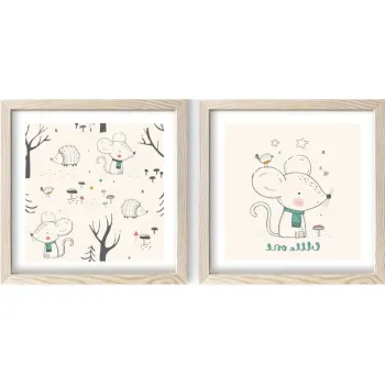 Tablouri pentru copii 2 buc. 33x33 cm Little One - Wallity imagine