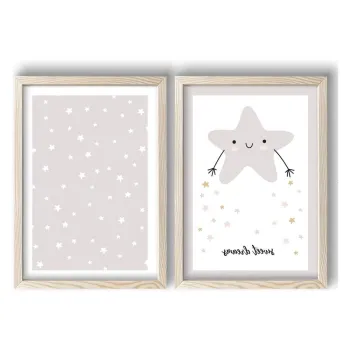 Tablouri pentru copii 2 buc. 38x53 cm Sweet Dreams - Wallity imagine