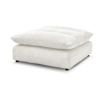 Taburet alb cu tapiE>erie din chenille Neil aEURBobochic Paris imagine