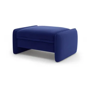 Taburet albastru cu tapiE>erie din catifea Georgia aEURMicadoni imagine