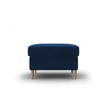 Taburet albastru cu tapiterie din catifea Kyoto - Cosmopolitan Design imagine