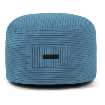 Taburet albastru cu tapiterie din catifea reiata Om 60 - SLOWDOWN imagine