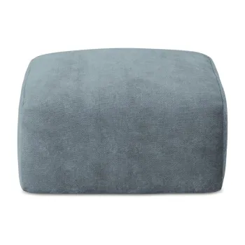 Taburet albastru cu tapiterie din chenille Leila - Makamii imagine