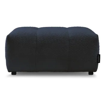 Taburet albastru cu tapiterie din tesatura boucle Roxelane - Bobochic Paris imagine