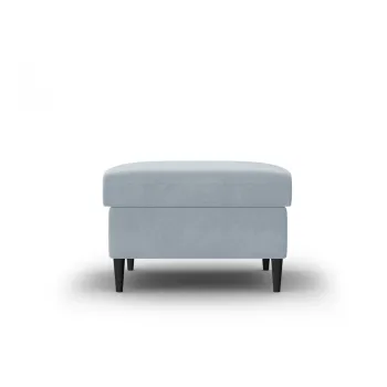 Taburet albastru deschis cu tapiterie din catifea Kyoto - Cosmopolitan Design imagine