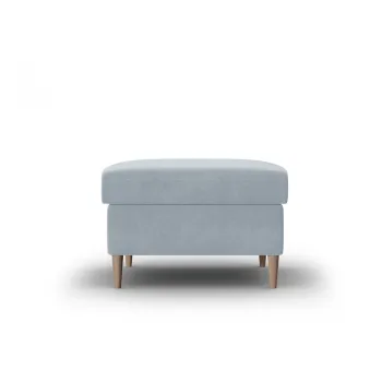 Taburet albastru deschis cu tapiterie din catifea Kyoto - Cosmopolitan Design imagine