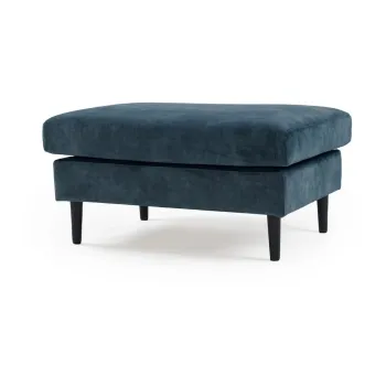 Taburet albastru din catifea Adagio - Scandic imagine