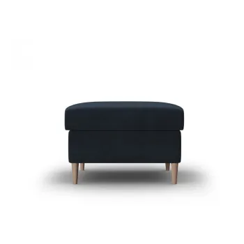 Taburet albastru inchis cu tapiterie din catifea Kyoto - Cosmopolitan Design imagine