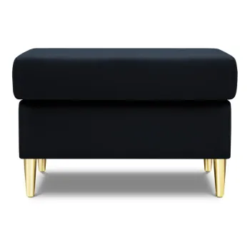 Taburet albastru inchis cu tapiterie din catifea Kyoto - Cosmopolitan Design imagine