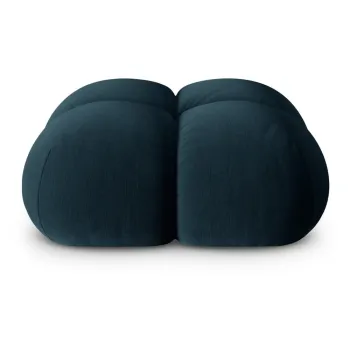 Taburet albastru inchis cu tapiterie din catifea Loretto - Cosmopolitan Design imagine