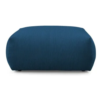Taburet albastru inchis cu tapiterie din catifea reiata Voltaire - Bobochic Paris imagine