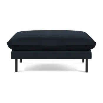 Taburet albastru inchis cu tapiterie din catifea Vienna - Cosmopolitan Design imagine