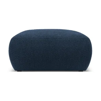 Taburet albastru inchis cu tapiterie din stofa boucle Molino - Micadoni Home imagine