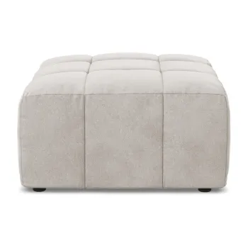 Taburet bej cu tapiE>erie din catifea Aloha aEURMakamii imagine