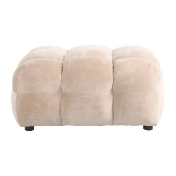 Taburet bej cu tapiterie din catifea Hackman - Dutchbone imagine