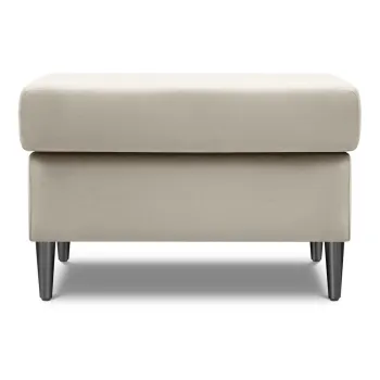 Taburet bej cu tapiterie din catifea Kyoto - Cosmopolitan Design imagine