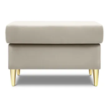 Taburet bej cu tapiterie din catifea Kyoto - Cosmopolitan Design imagine