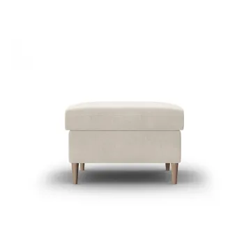 Taburet bej cu tapiterie din catifea Kyoto - Cosmopolitan Design imagine