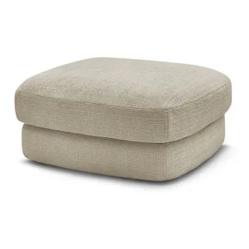 Taburet bej cu tapiterie din chenille Leonore - Bobochic Paris imagine