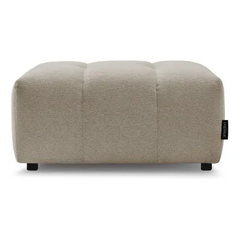 Taburet bej cu tapiterie din chenille Roxelane - Bobochic Paris imagine