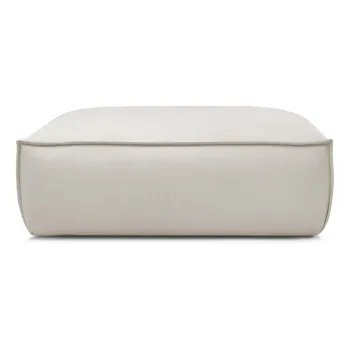 Taburet bej cu tapiterie din imitatie de piele Boheme - Bobochic Paris imagine