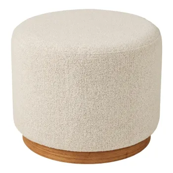 Taburet bej cu tapiterie din tesatura boucle Daisy - House Nordic imagine