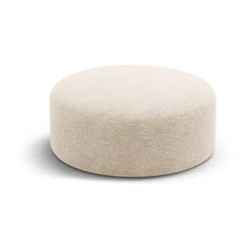 Taburet bej cu tapiterie din tesatura boucle Dia - Micadoni imagine