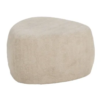 Taburet bej cu tapiterie din tesatura boucle - Ixia imagine