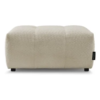 Taburet bej cu tapiterie din tesatura boucle Roxelane - Bobochic Paris imagine