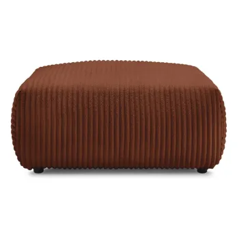 Taburet caramiziu cu tapiterie din catifea reiata Lucien - Bobochic Paris imagine