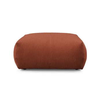 Taburet caramiziu cu tapiterie din catifea reiata Voltaire - Bobochic Paris imagine