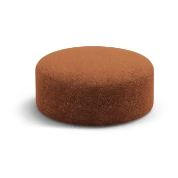 Taburet caramiziu cu tapiterie din tesatura boucle Dia - Micadoni imagine