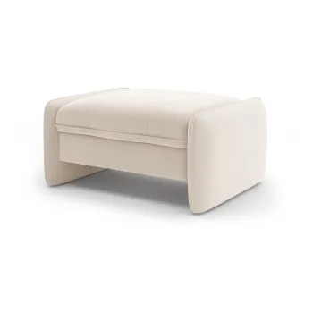 Taburet crem cu tapiE>erie din catifea Georgia aEURMicadoni imagine